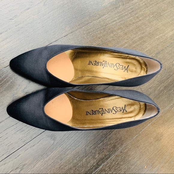 Big discount Today only 
YSL Black Satin Heels - Picture 2 of 6